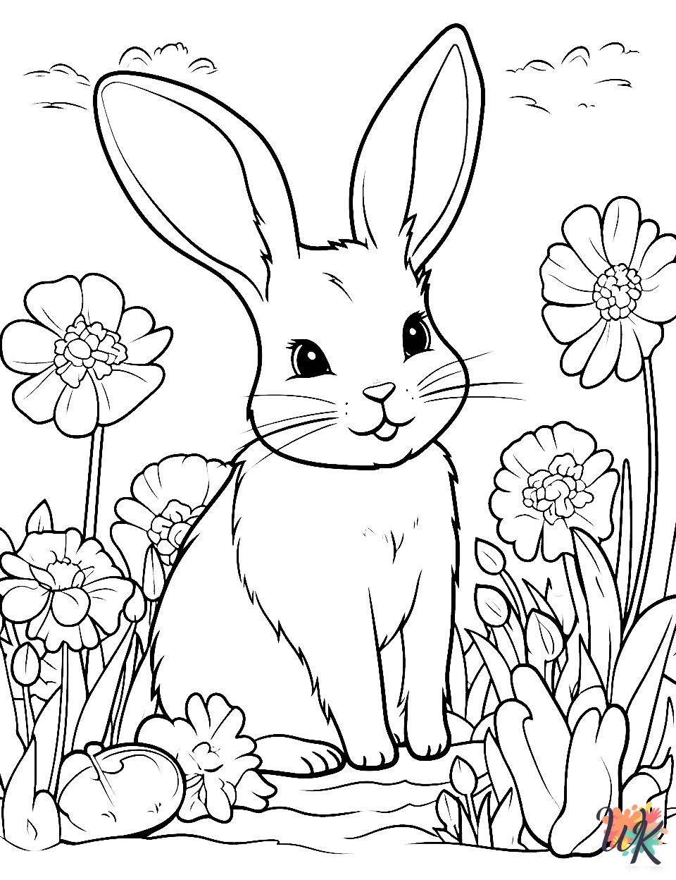 preschool Rabbits coloring pages