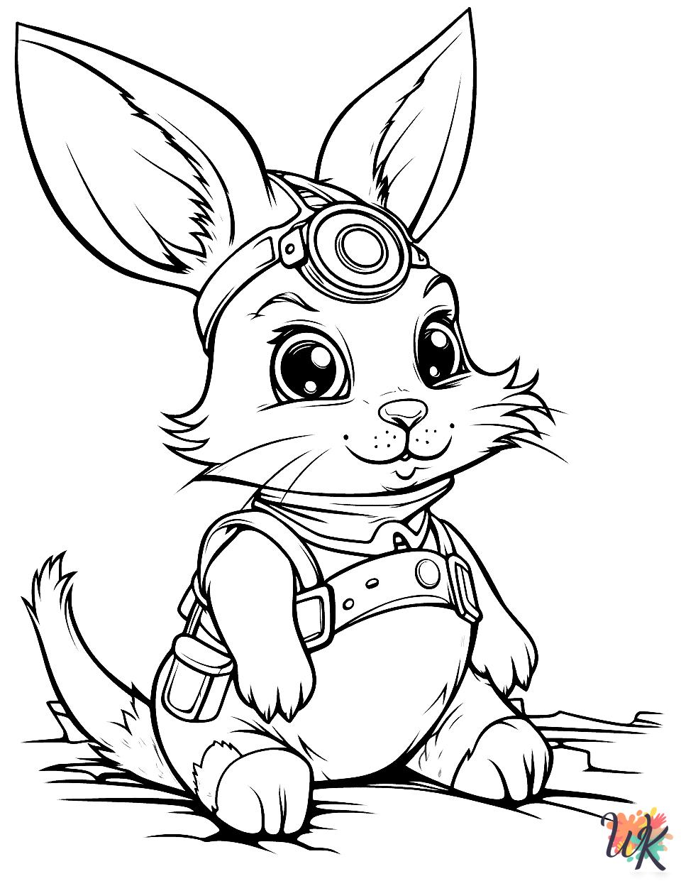 Rabbits ornaments coloring pages