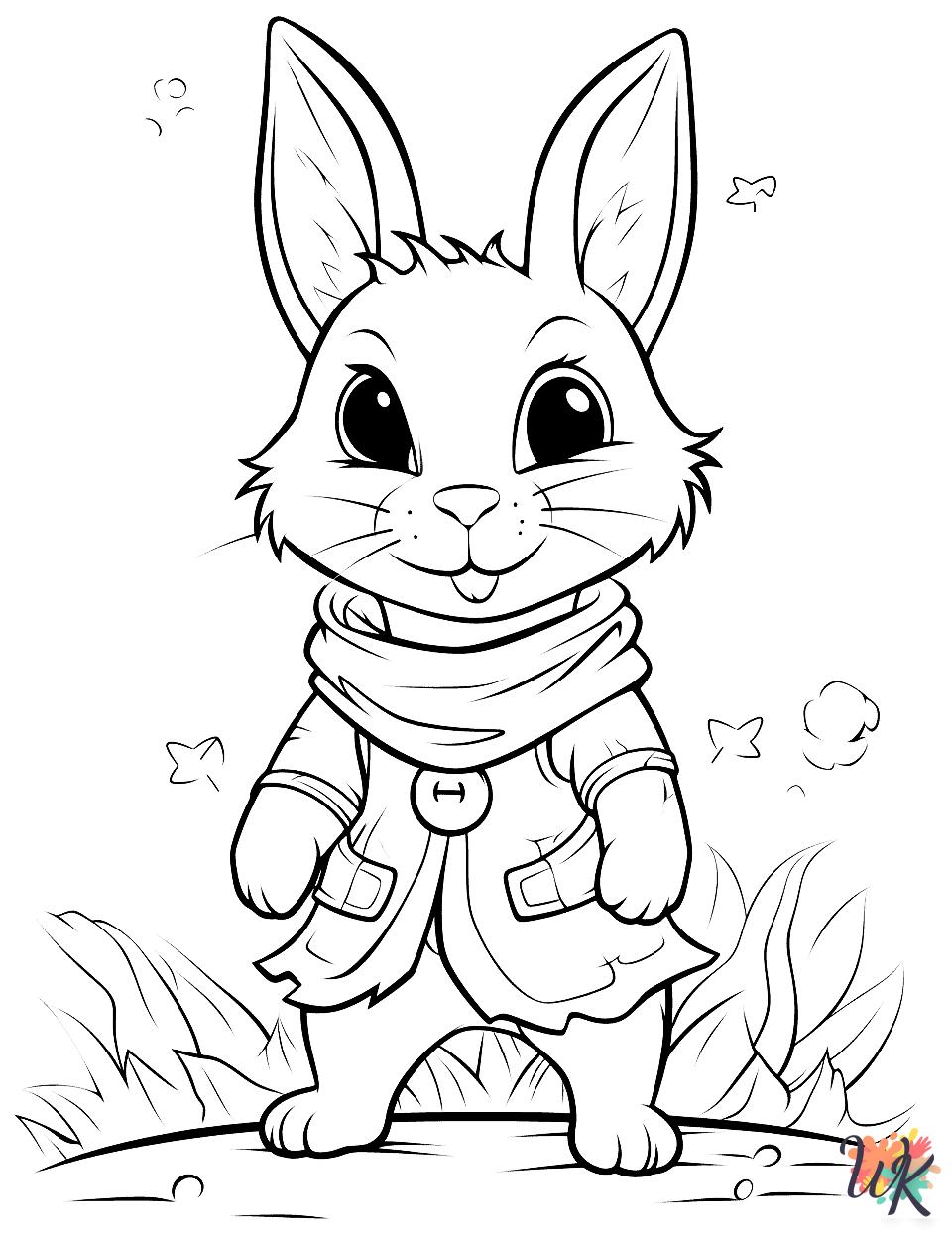 Rabbits coloring pages free