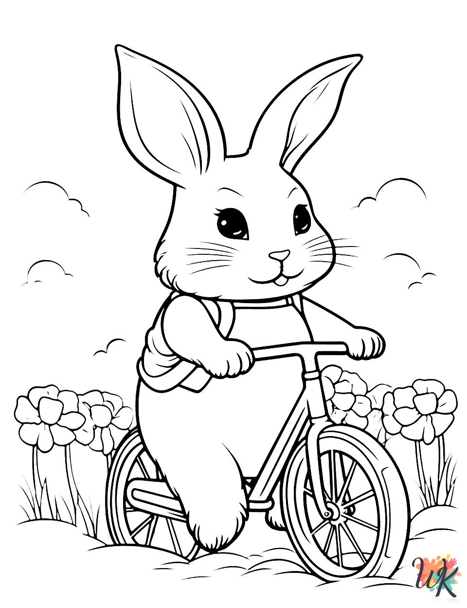 Rabbits coloring pages pdf