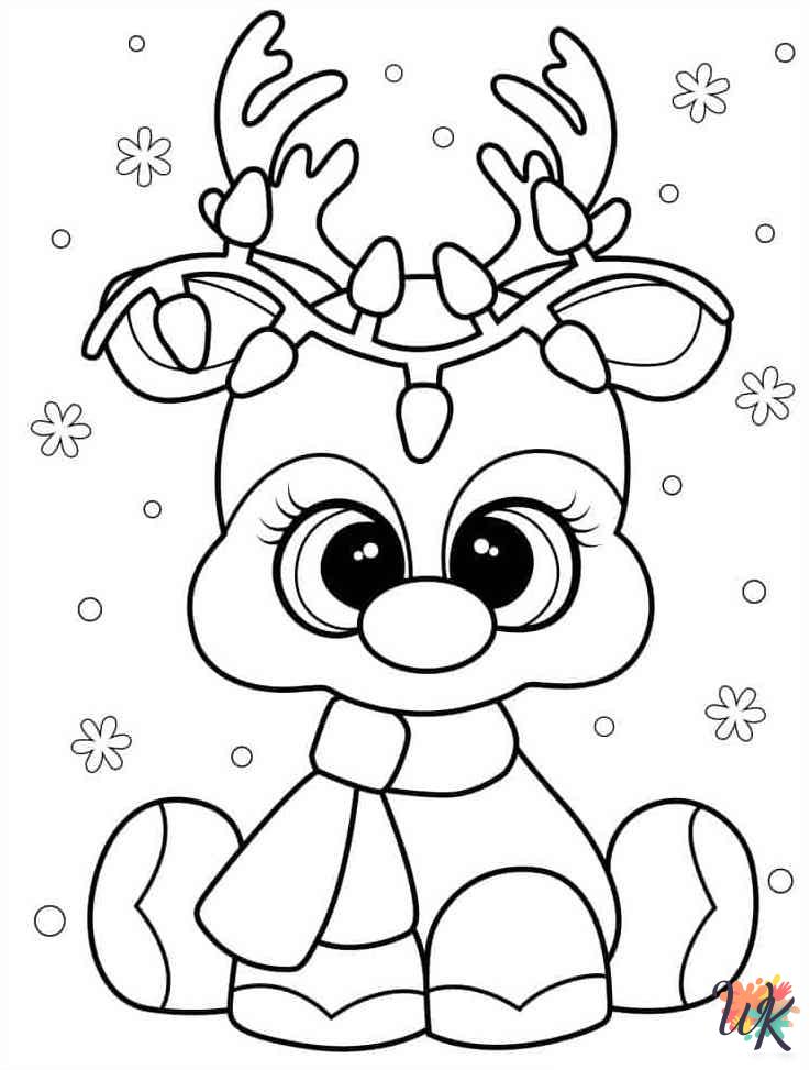 kids Rudolph coloring pages 2