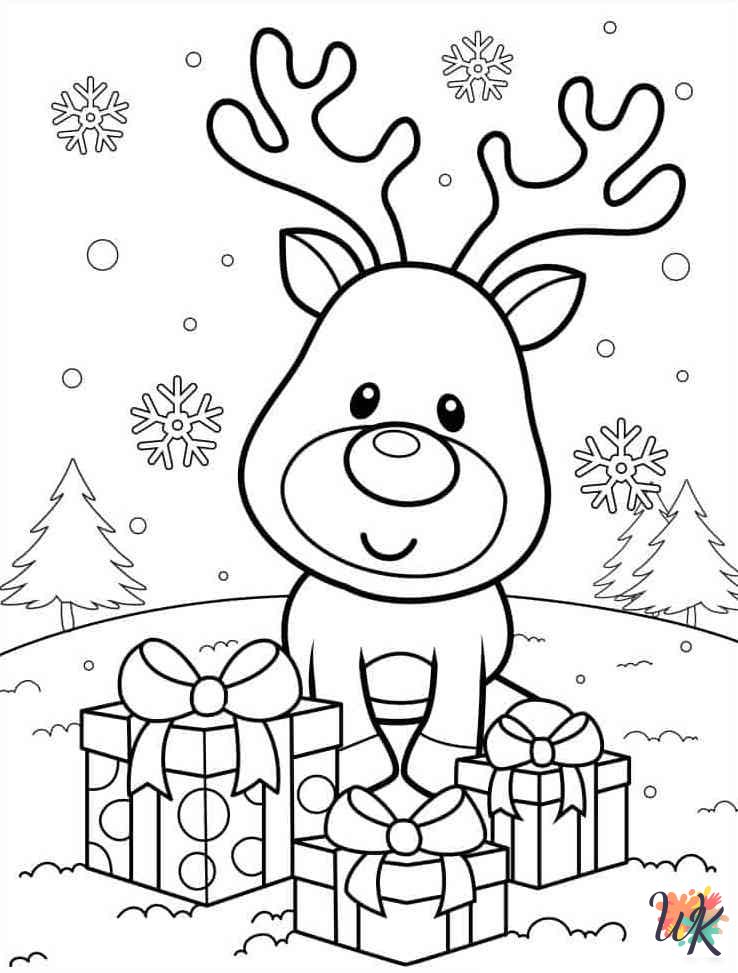 free Rudolph printable coloring pages
