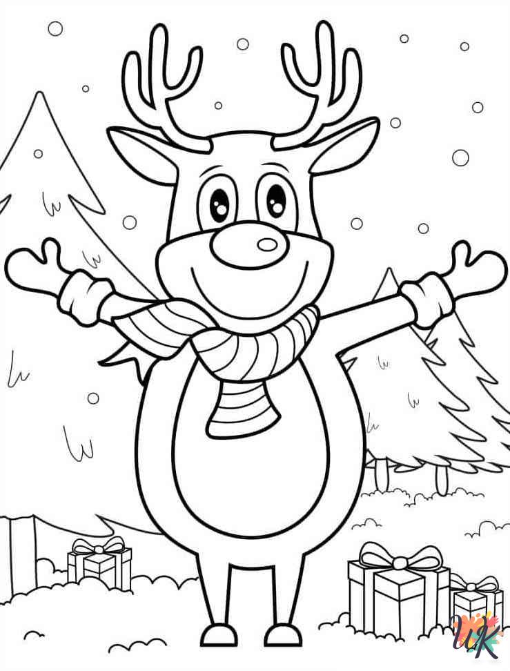 Rudolph coloring pages free printable