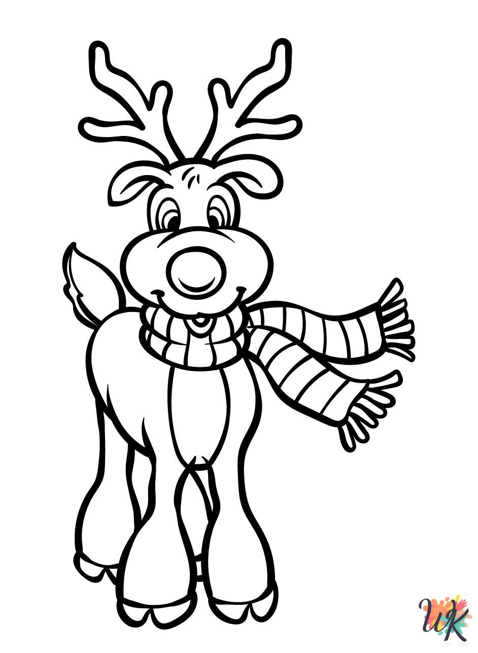 Rudolph coloring pages for adults pdf