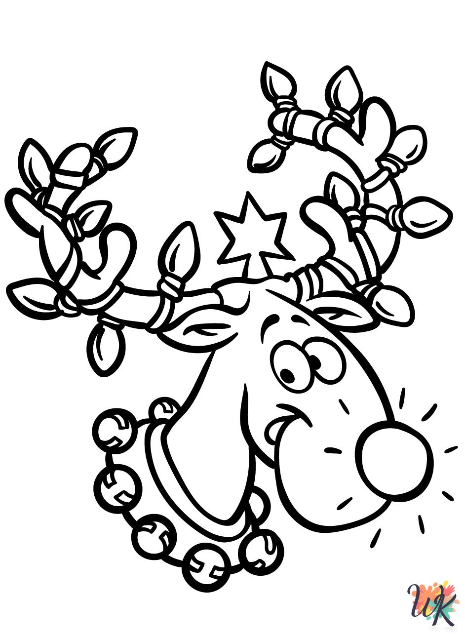 Rudolph coloring pages for kids