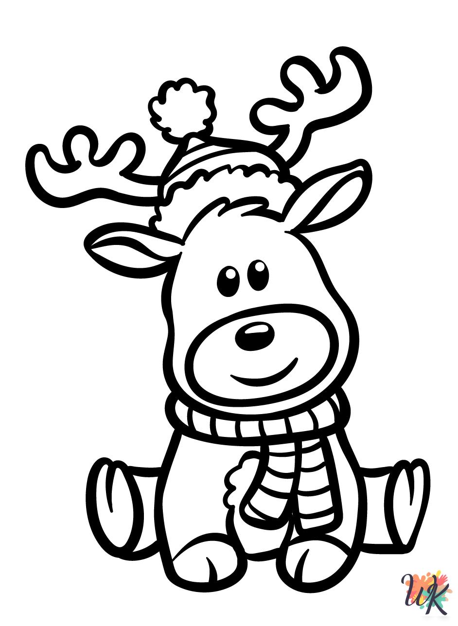 Rudolph coloring pages for adults easy