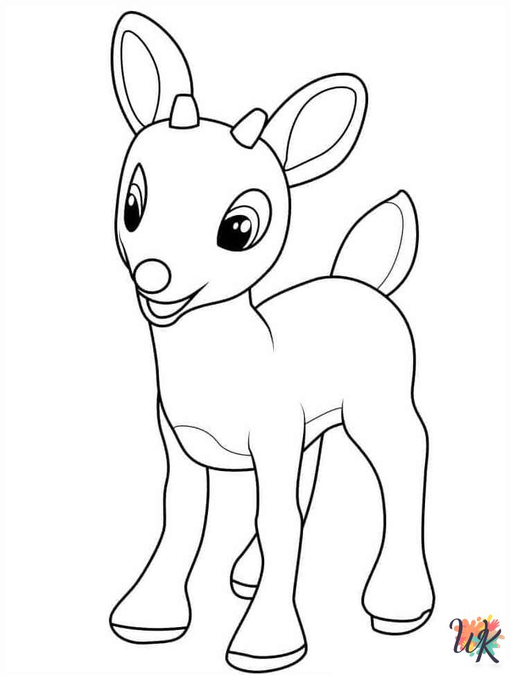 old-fashioned Rudolph coloring pages