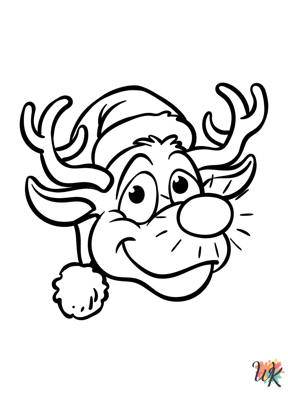 free printable Rudolph coloring pages