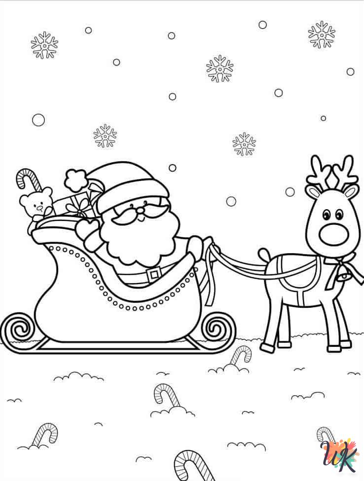 preschool Rudolph coloring pages