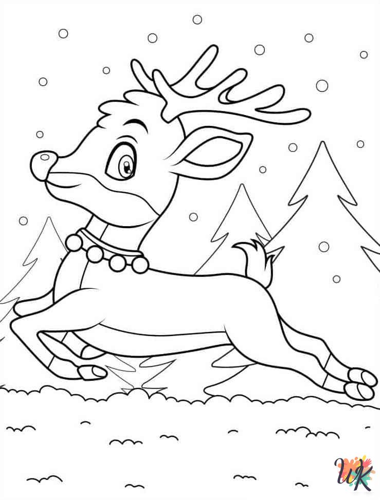 Rudolph coloring pages pdf 1