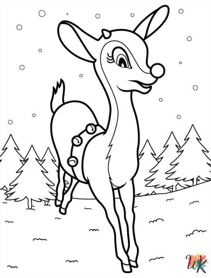 merry Rudolph coloring pages