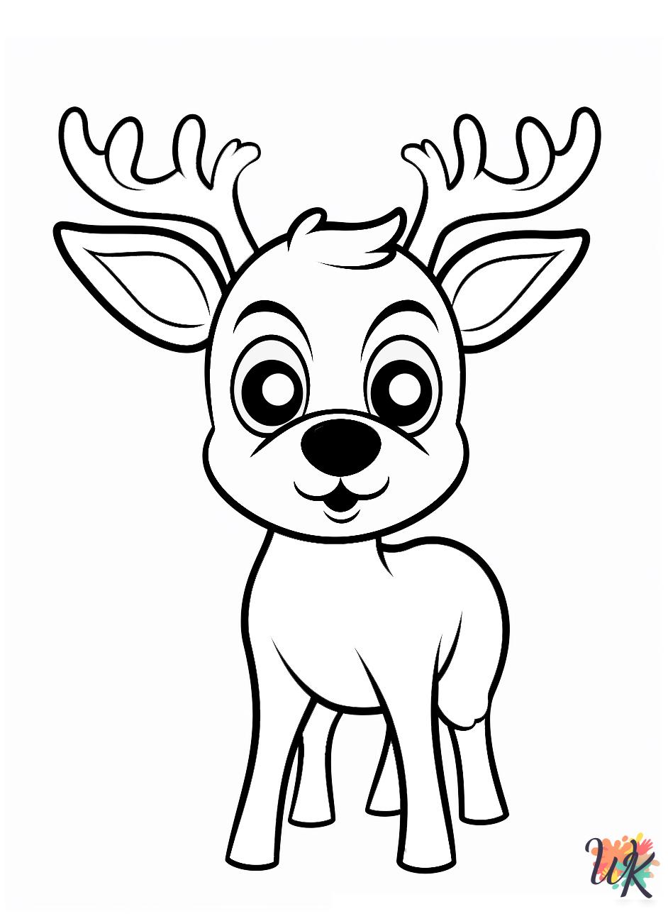 cute coloring pages Rudolph