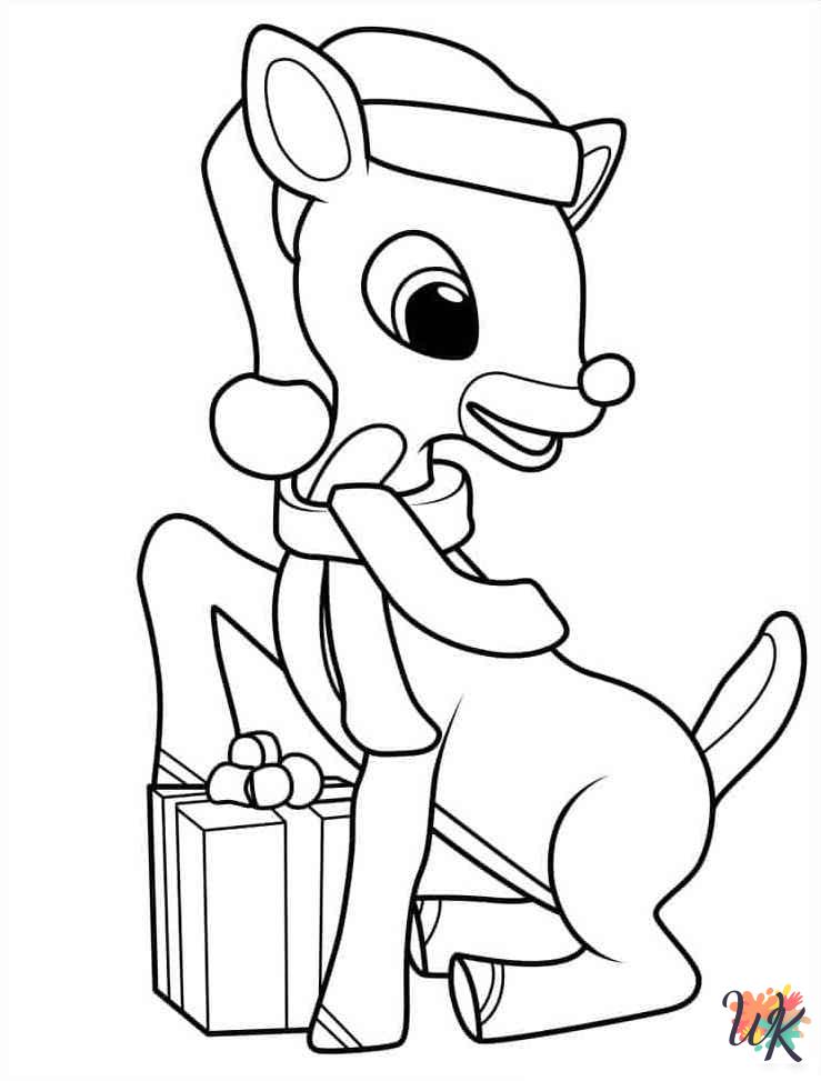 free Rudolph printable coloring pages 1