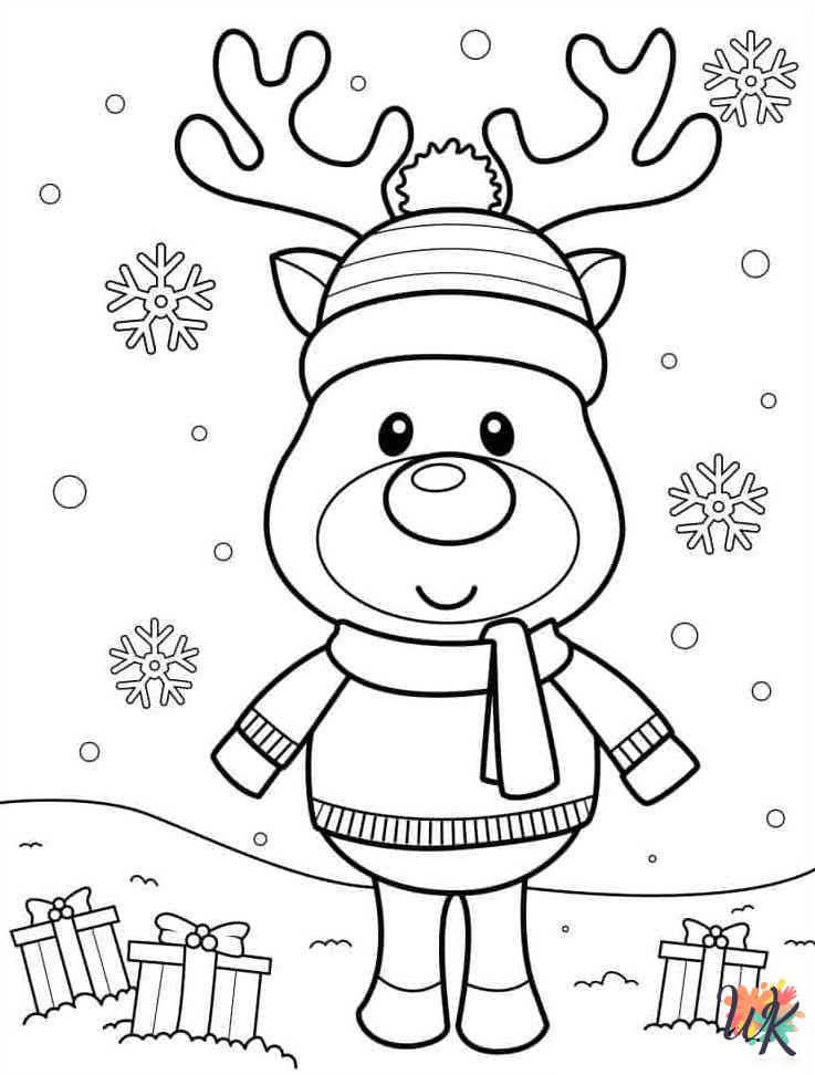 Rudolph free coloring pages