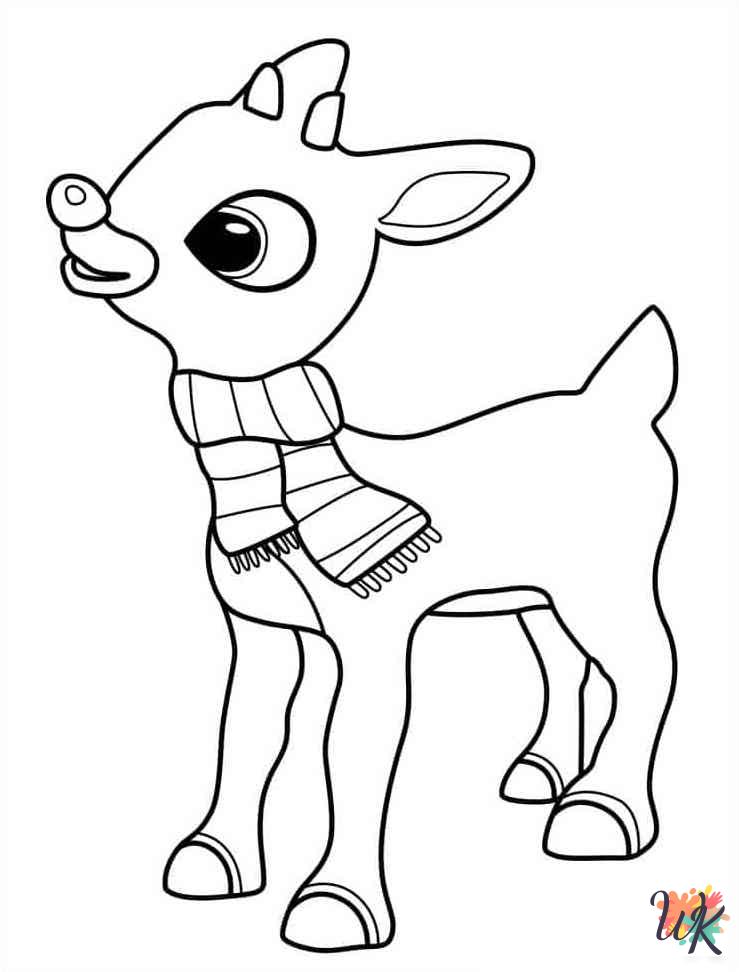 free adult Rudolph coloring pages