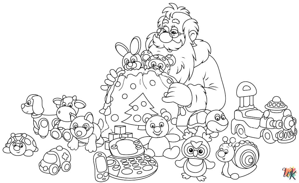 free Santa coloring pages for adults