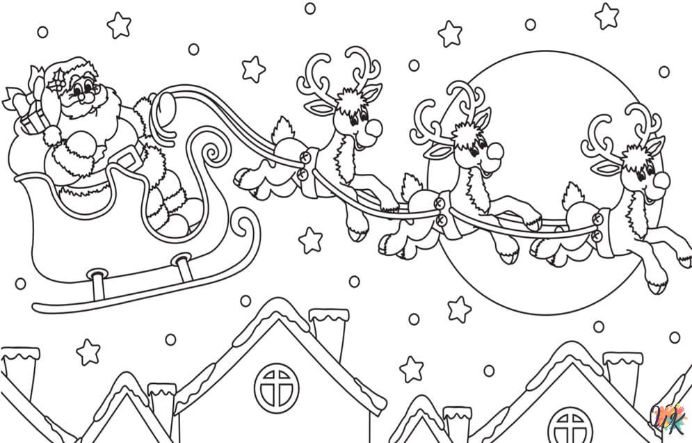 Santa coloring pages pdf
