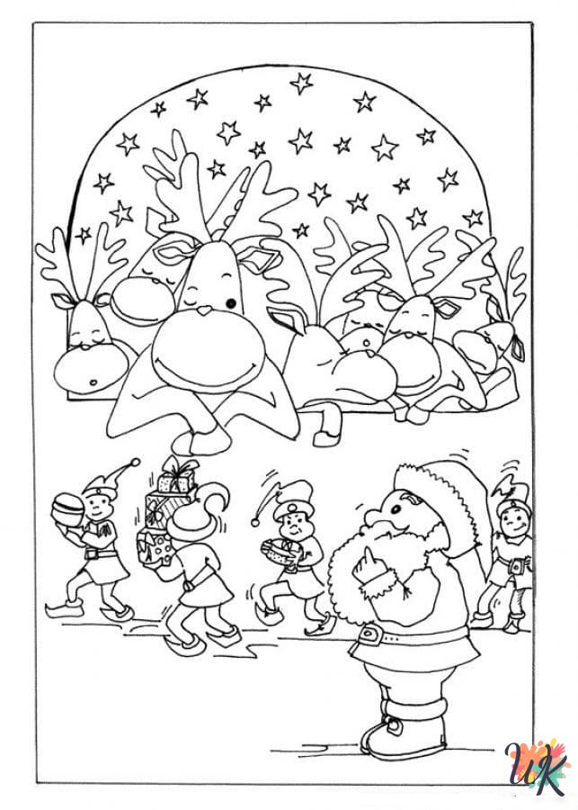 free Santa printable coloring pages