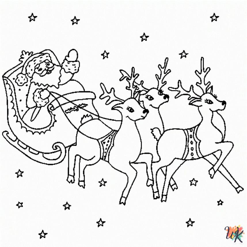 free Santa coloring pages for adults