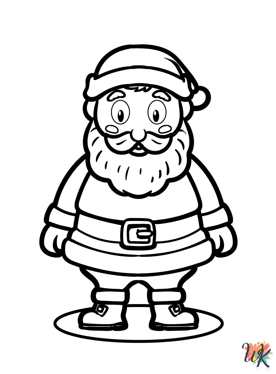 easy Santa coloring pages