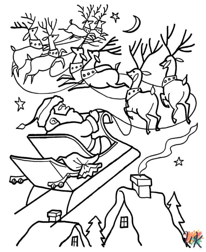 printable Santa coloring pages for adults