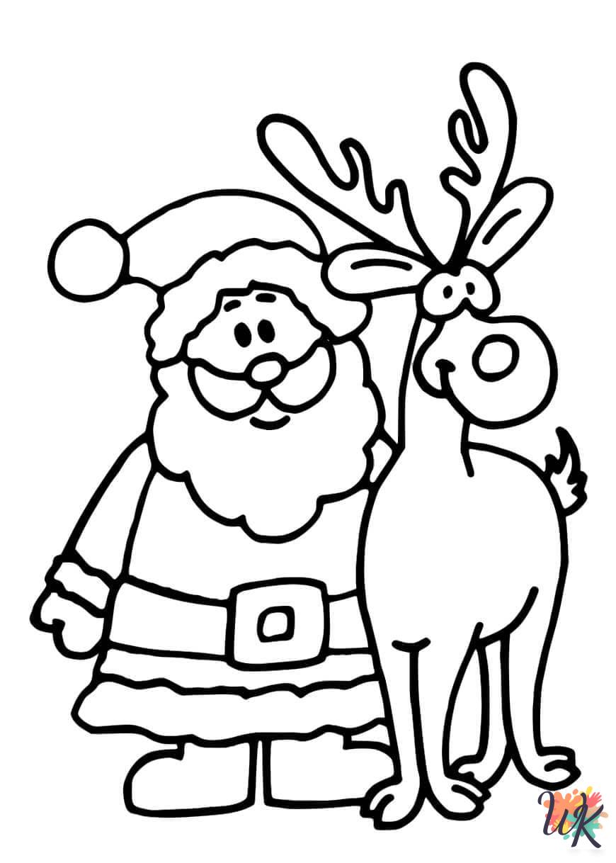 merry Santa coloring pages