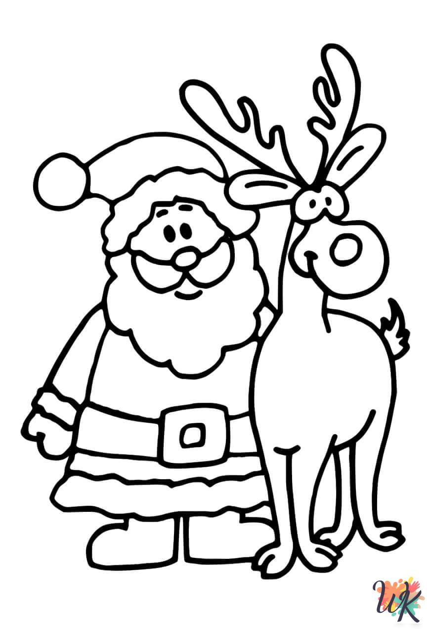 free printable Santa coloring pages