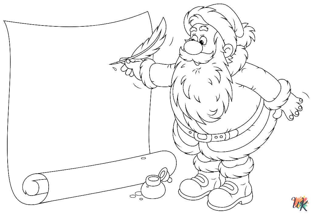 Santa coloring pages printable free