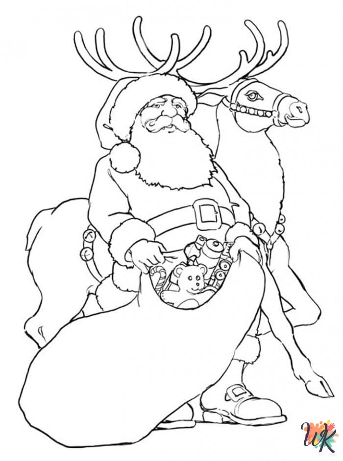 Santa ornament coloring pages