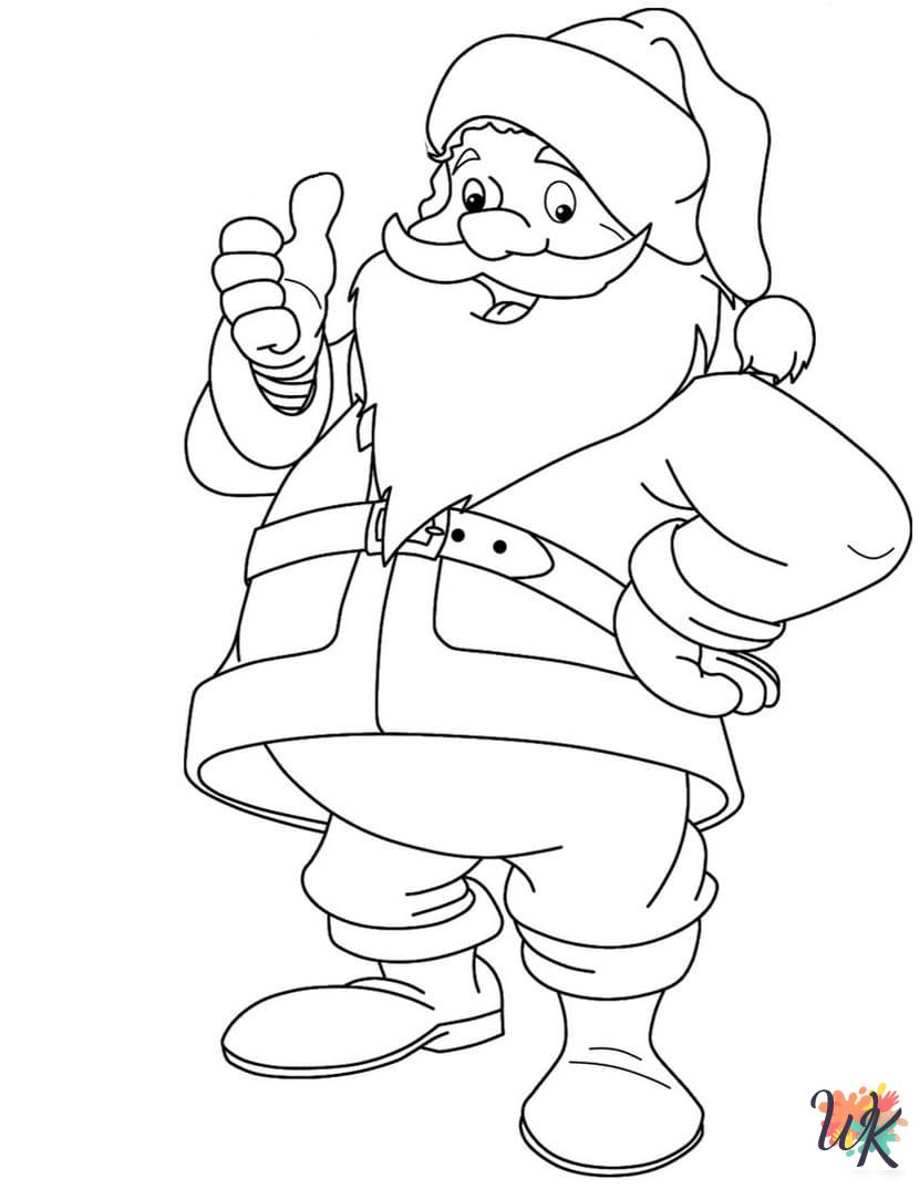 free adult Santa coloring pages 1