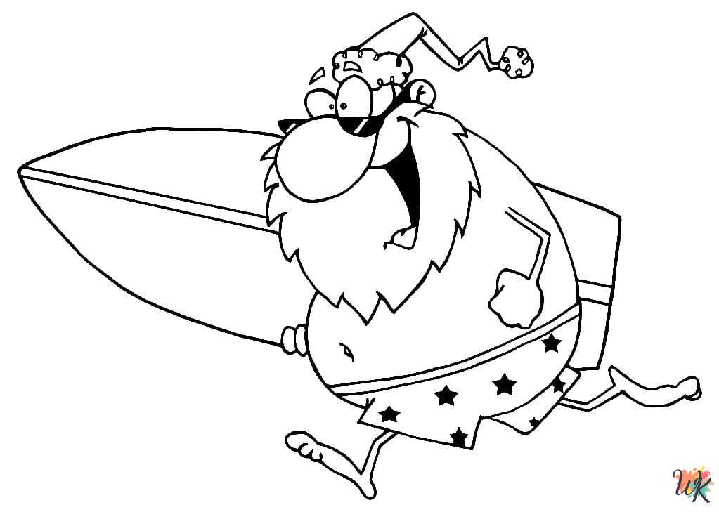 coloring pages for kids Santa