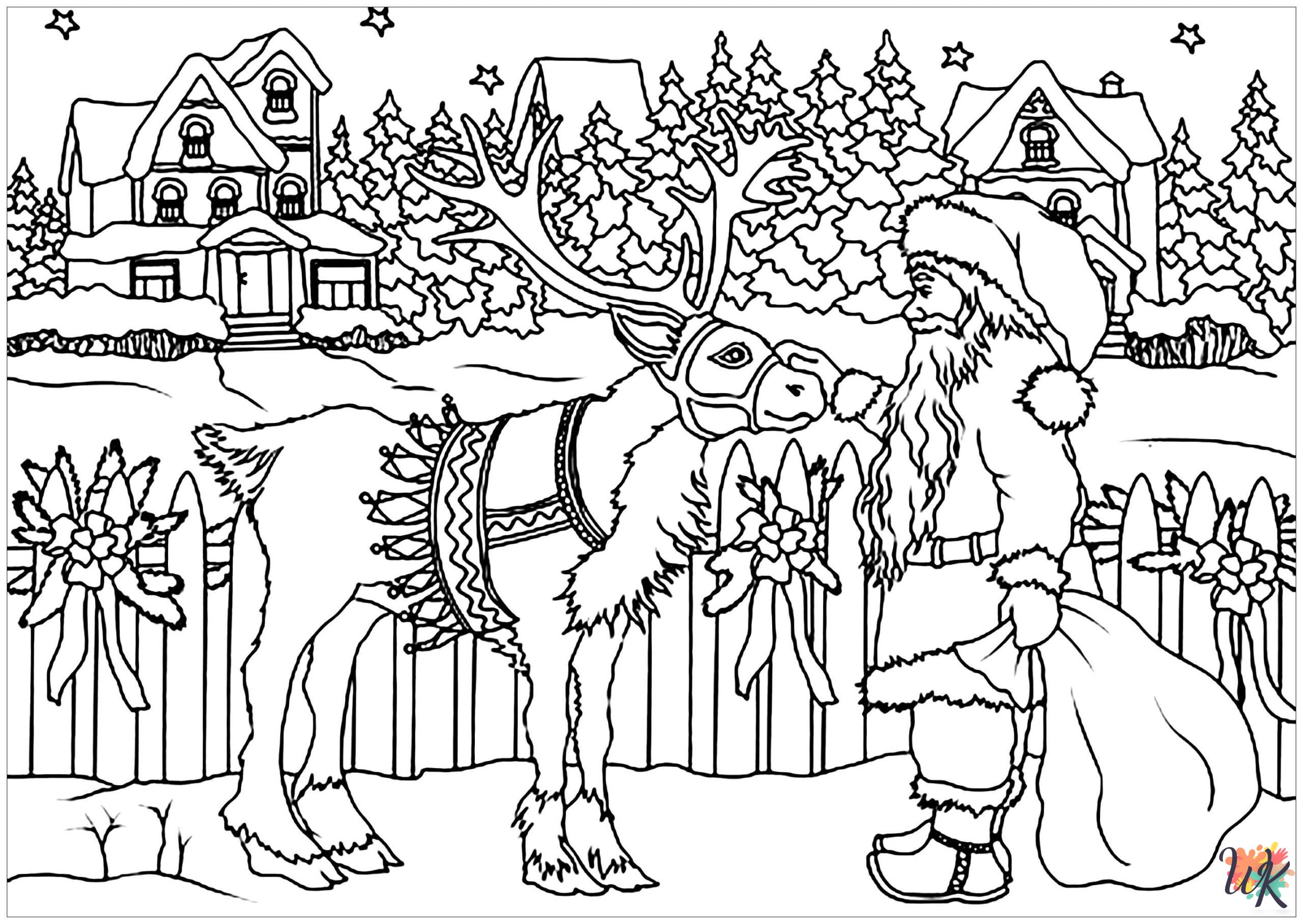 free printable coloring pages Santa