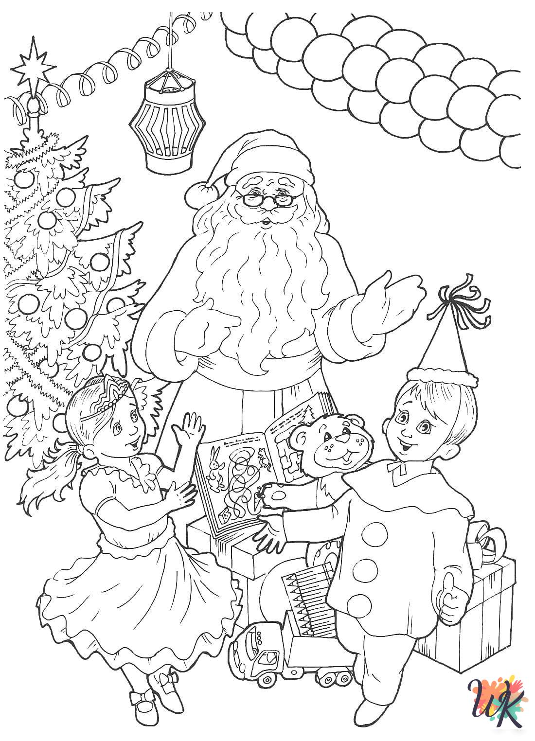 free printable Santa coloring pages 4