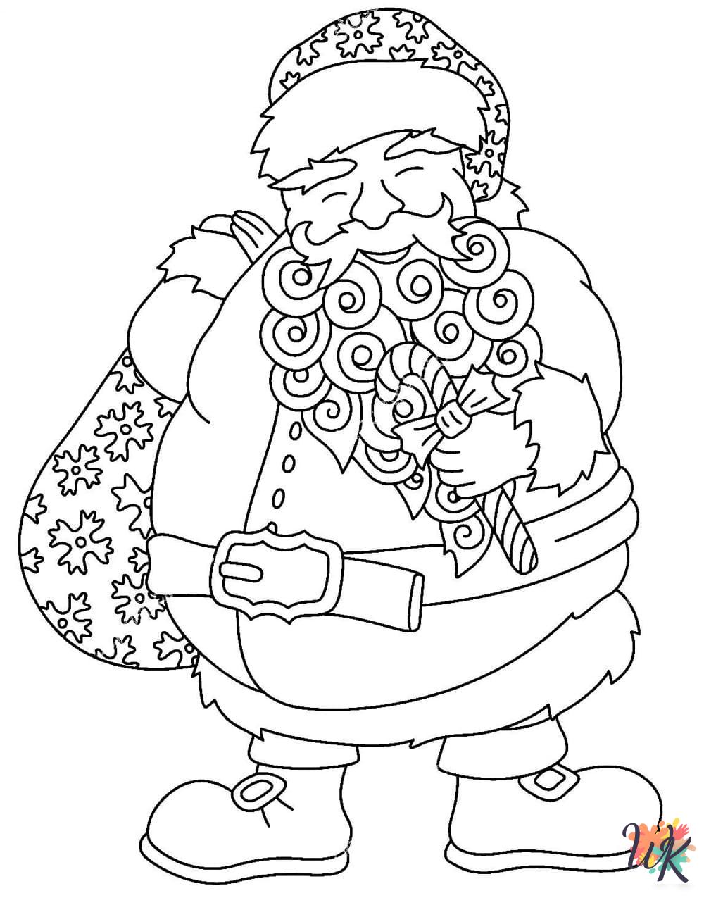 hard Santa coloring pages