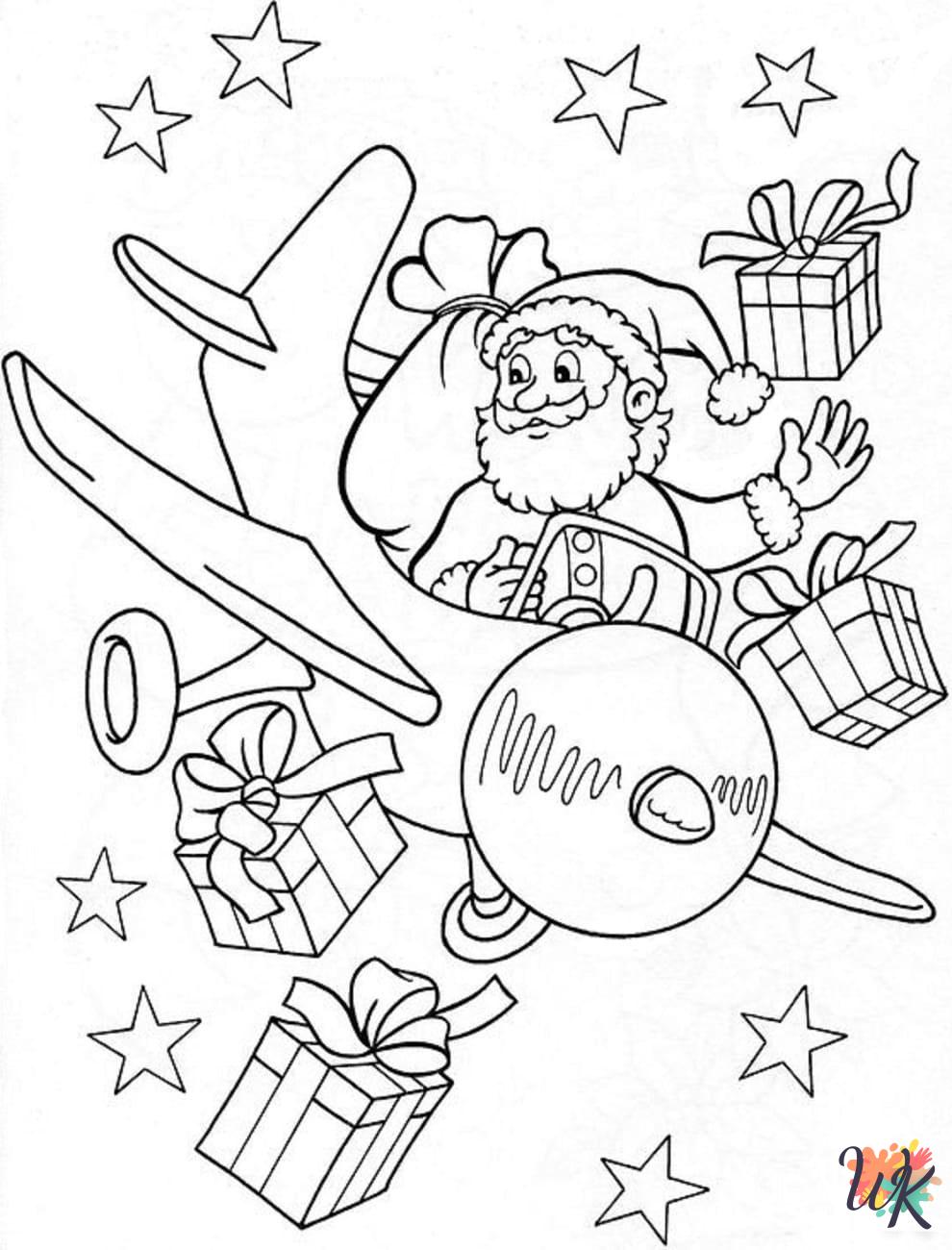 Santa free coloring pages