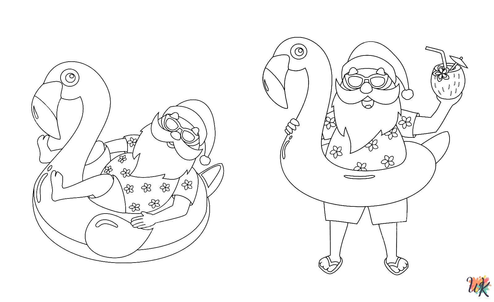 Santa coloring pages printable