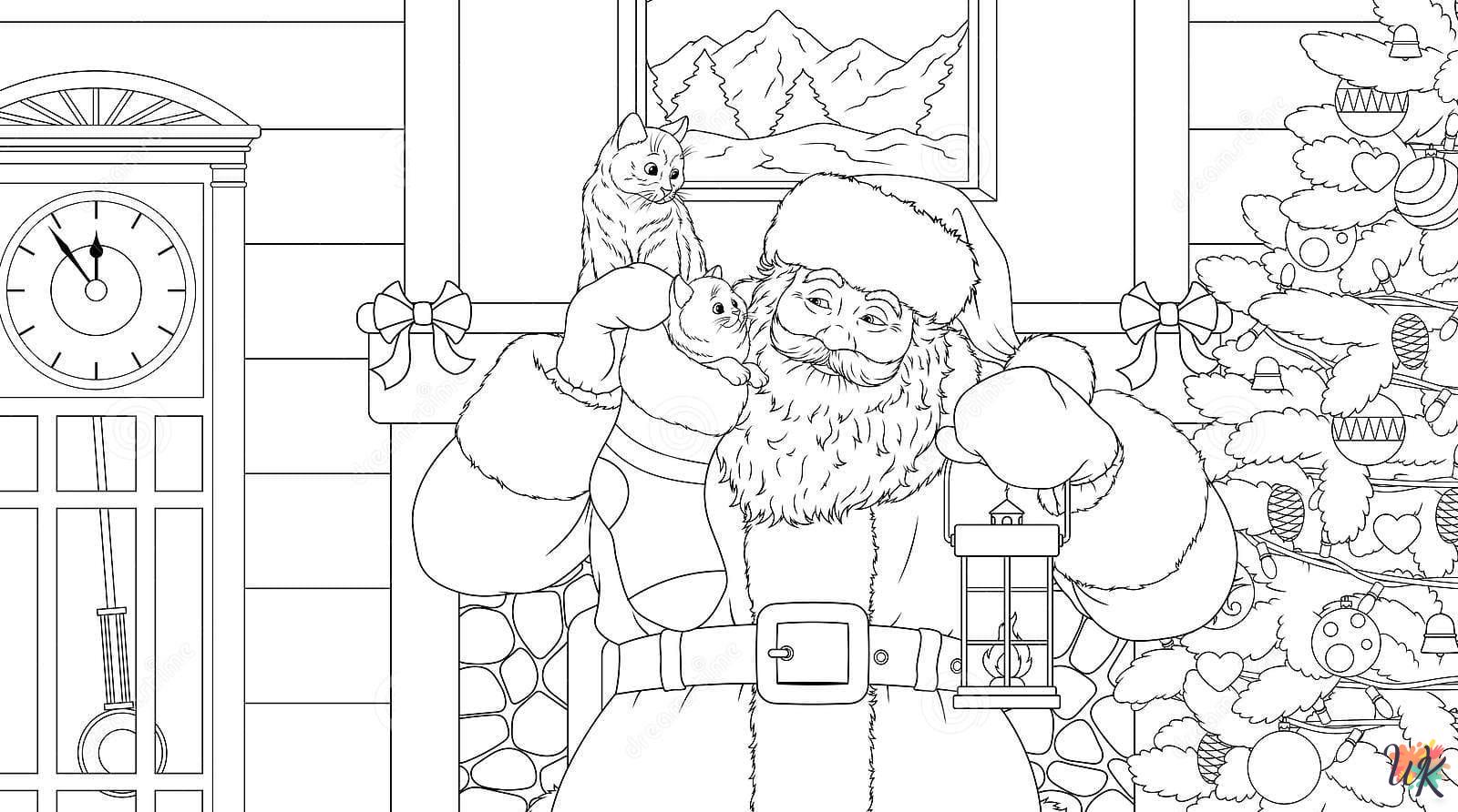 cute Santa coloring pages