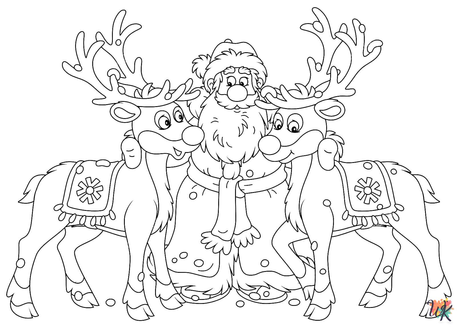 printable Santa coloring pages for adults