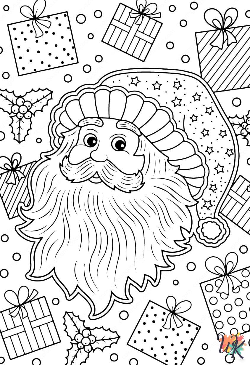 adult Santa coloring pages