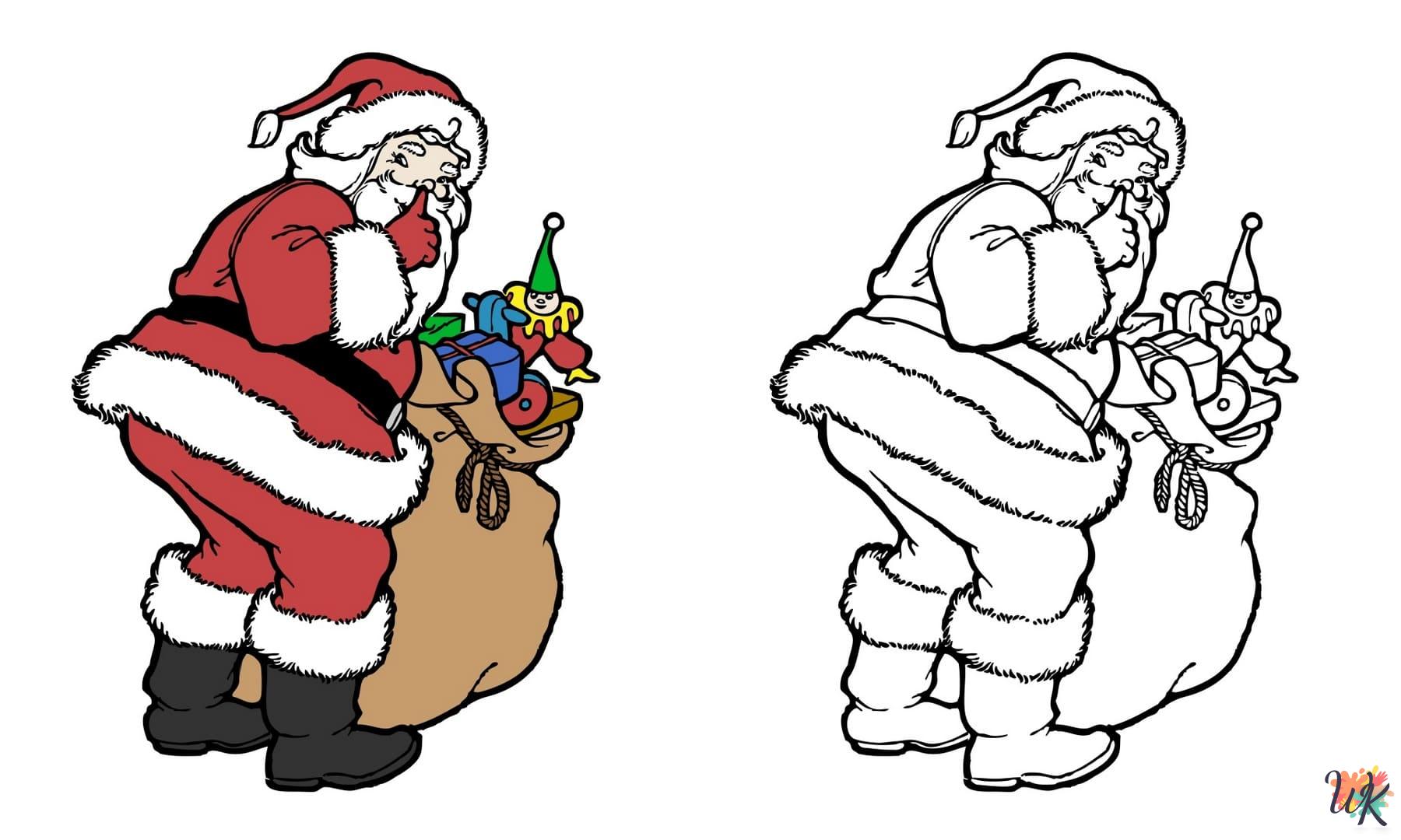 Santa decorations coloring pages