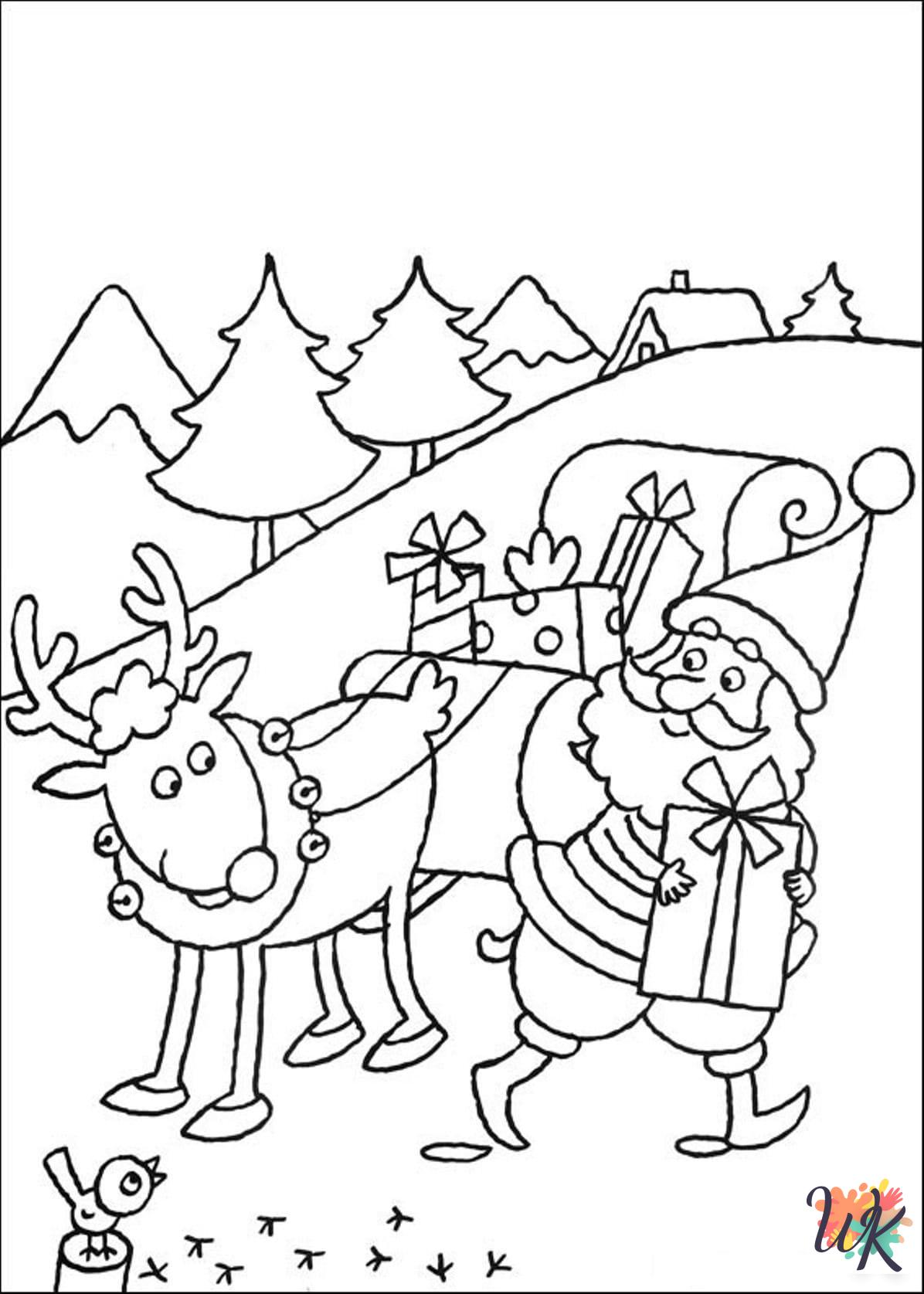 detailed Santa coloring pages