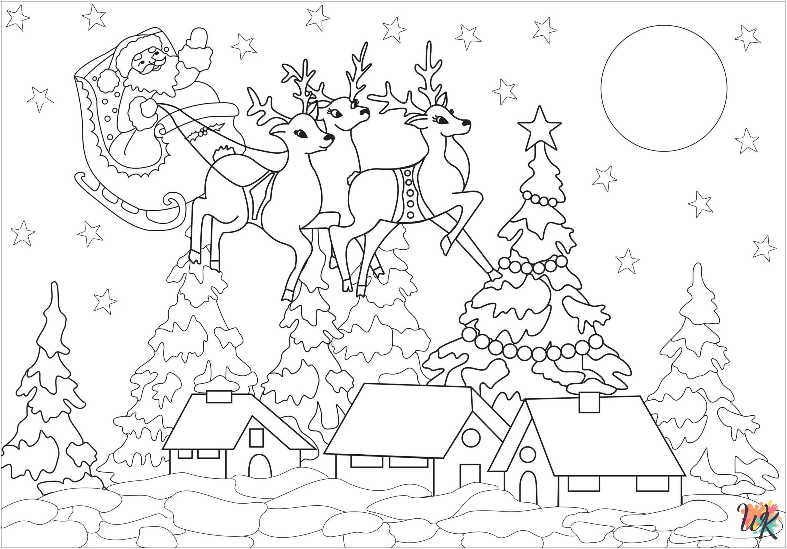 Santa coloring pages for kids