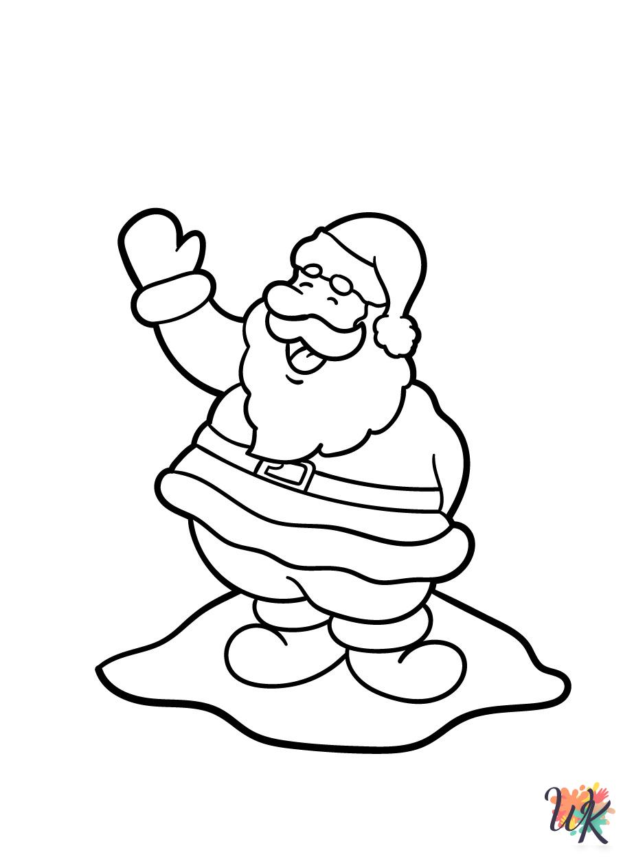 Santa coloring pages printable free