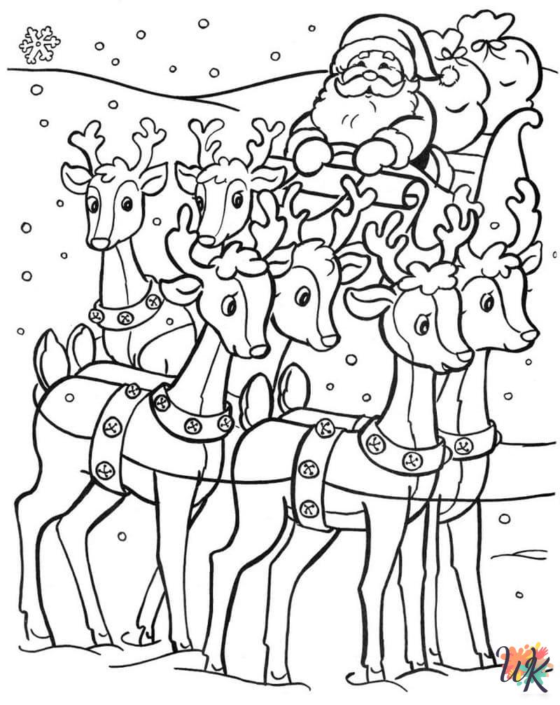 Santa coloring pages for preschoolers