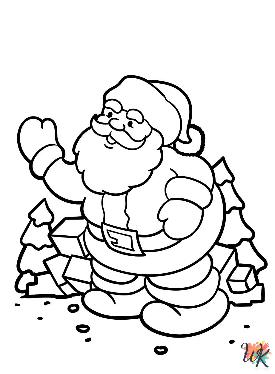 Santa printable coloring pages