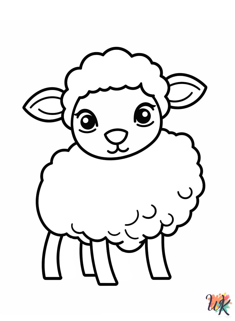 Sheep free coloring pages