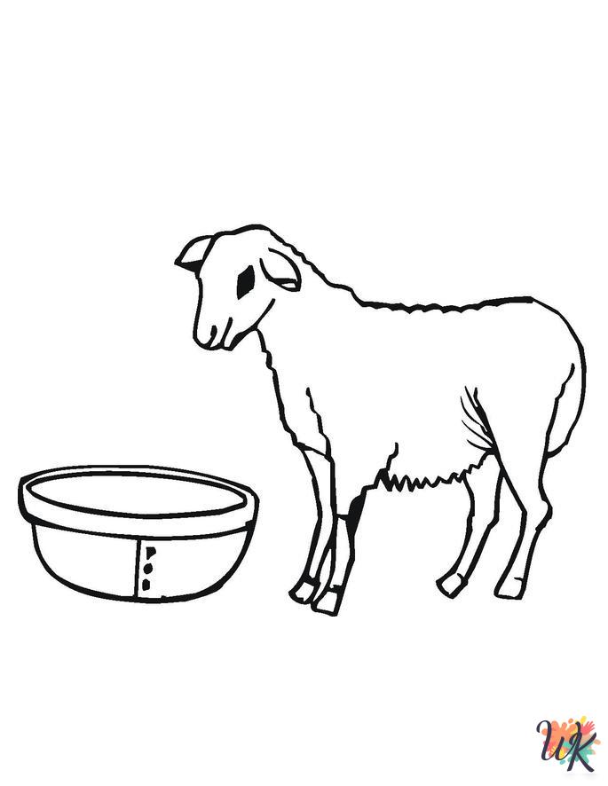 Sheep cards coloring pages