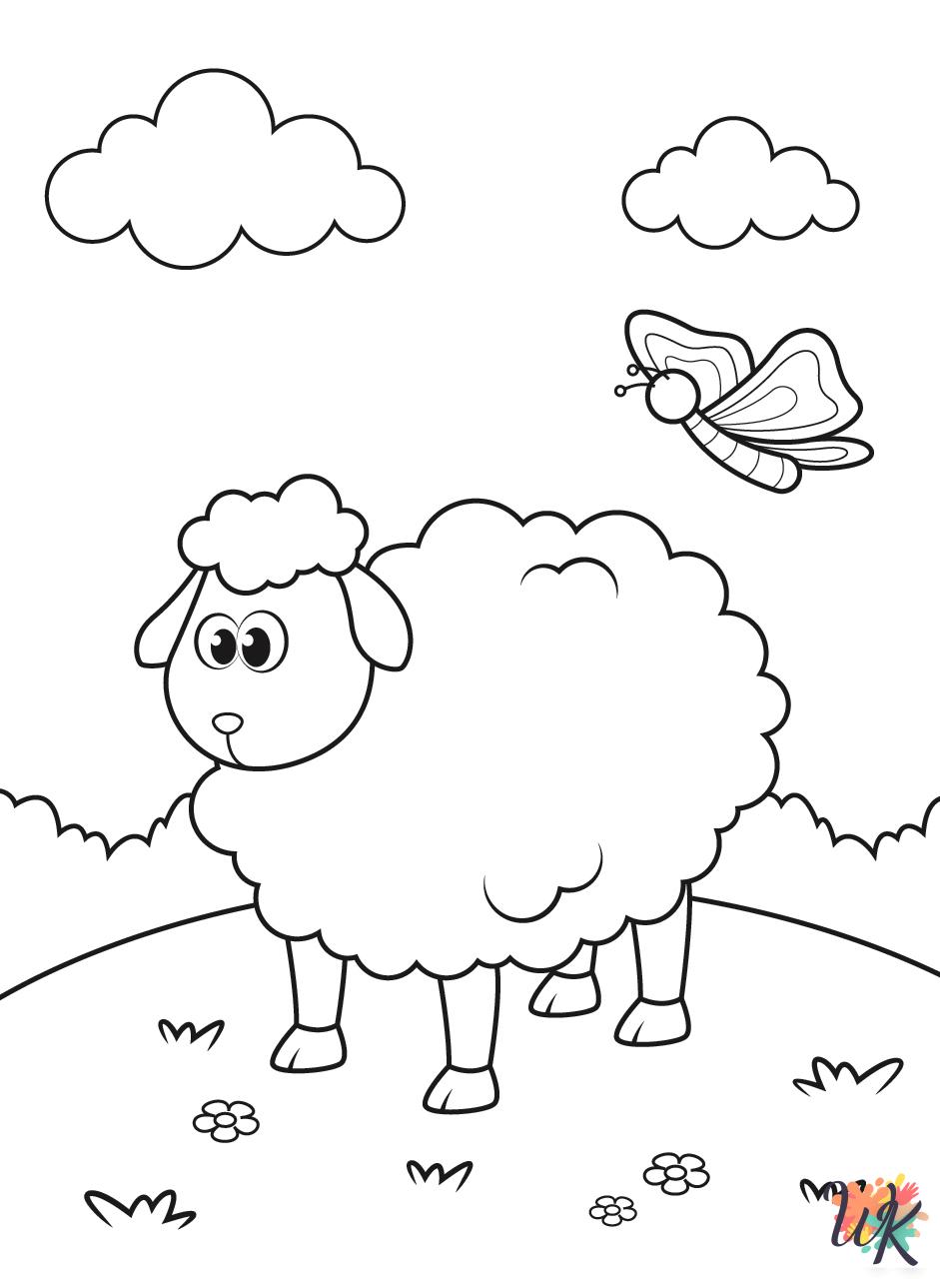 free Sheep printable coloring pages