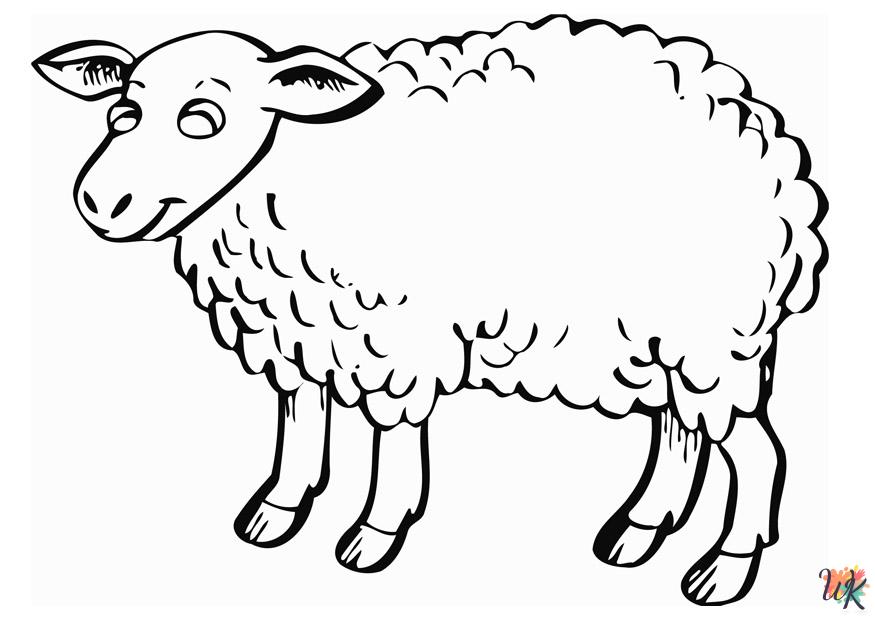 Sheep coloring pages for adults pdf