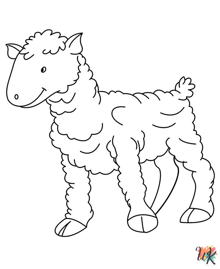 printable Sheep coloring pages for adults